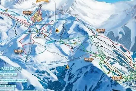 Апартаменты Spacieux Et Beau Duplex Au Pied Des Pistes Et Centre Station Avec Balcon Ле дез Альп