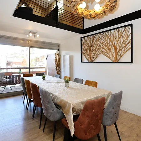 Spacieux Et Beau Duplex Au Pied Des Pistes Et Centre Station Avec Balcon דירה לס דה-אלפס